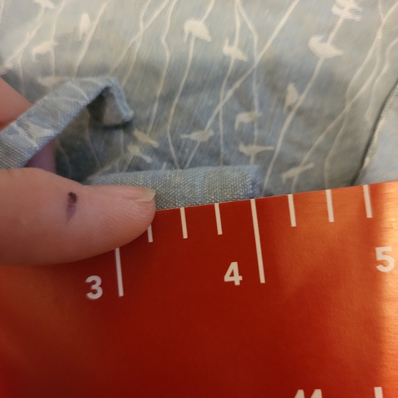 Talbots Light Blue Patterned Front Tie Cotton Women Shorts. Size 10 - Picture 7 of 7